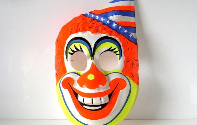 Ben Cooper clown mask. Photo by Chip Cordelli