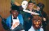 Posing in our haunted house costumes, 1988
