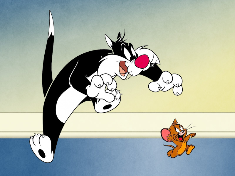 Sylvester and Jerry. Mind blowing