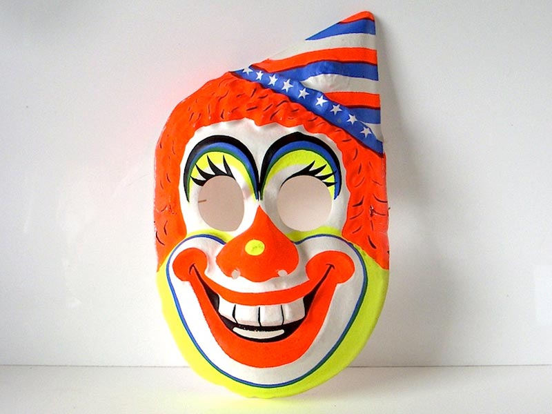 Ben Cooper clown mask. Photo by Chip Cordelli